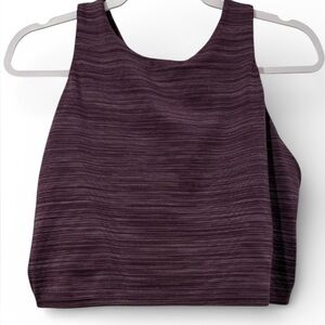 Athleta Conscious Space Dye women’s XL cropped purple stripped sports bra